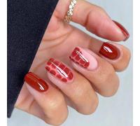 24 Copertini Completi Semplici Attacco Unghie Eleganti Pressa Falsa A Piazza Artificiale Per Donna