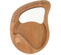 24 Corde Lira Arpa Legno Massello Mogano Miglior Regalo per Gli Amanti della Musica Principianti Bambini Adulto con Chiave di Accordatura Plettro Corda di Ricambio E Tutorial di Musica, Brown