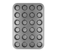 24 Cup Muffin Pan, Carbon Steel Cupcake Pan Christmas Dessert Pan Baking Pan Small Round Pancake Cupcake Baking Tray for Home Kitchen