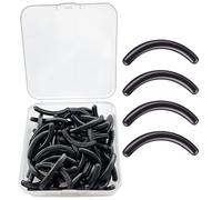 24 cuscinetti di ricambio per piegaciglia, in morbido silicone resistente, colore nero, universale, per arricciare ciglia naturali, si adattano a tutte le forme degli occhi, con scatola trasparente
