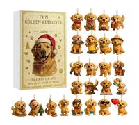 24 Day Advent Caleńdar 2D Acrylic Figure Ornaments Holiday Countdown Set | Festive 24-day Advent Caleńdar with 2D acrylic figure ornaments for holiday trees, mantels, backpack clips, and car decor.