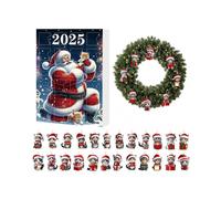 24 Day Cartoon Cat Ornaments Christmas Countdown Cute 2D Acrylic Kitten Decor for Xmas Tree Party Decoration