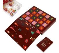 24-Day DIY Christmas Countdown Calendar Boxes With 24 Pockets To Fill | Empty Fillable Holiday Keepsake Boxes For Teens Boys Girls Kids Men Women Adults, Enjoy Quality Family Time