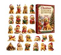 24 Day Dog ad-vent cale-ndar,Acrylic Pendant Countdown for Christmas Decor | Sturdy Wear-Resistant Acrylic,No Tool Suspension Display,Versatile Hanging Options,Window Shelf Party,Festive Atmospher