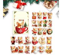 24 Days Cat Dog Christmas Tree Ornaments Countdown To Christmas Calendar