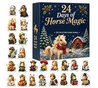 24 Days Countdown Calendar Christmas Countdown Calendar Collectible 2D Acry | Practical Christmas Countdown Calendar Collectible 2D Acrylic Horse Ornaments, 24 Days Countdown Calendar For Kids Horse Love