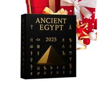 24 Days Egyptian Ornament 2025 | Christmas Countdown Calendar,2D Acrylic Calendar Countdown Pendants For Holiday Living Room Farmhouse Car Interior Dressing Table