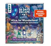 24 DAYS ESCAPE - Der Escape Room Adventskalender: Alice im Wunderland und das Geheimnis der Grinsekatze: Verschlossene Rätselseiten & XXL-Poster. Der Escape-Game