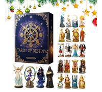 24 Days Tarot Countdown Set - Acrylic 2D Joyful Calendar, Holiday Party Fun Decor, Festival Activity, Interactive Tabletop | Vibrant Design with Base for Adults Children Women Men and Group Gathering