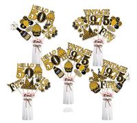 24 decorazioni centrotavola per 50° compleanno, Happy 50th Straight Outta 1975, decorazioni per tavolo su bastoncini, per uomini e donne, forniture per feste cinquant'anni