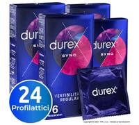 Durex Preservativi Sync piacere reciproco 6 profilattici