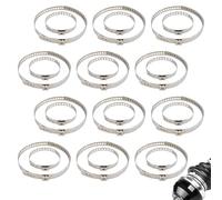 24 fascette stringitubo universali in acciaio inox, 25 - 50 mm e 50 - 120 mm, fascette per tubi regolabili, fascette per alberi di trasmissione, tubi, acqua