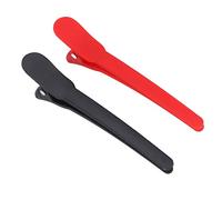 24 fermagli per capelli a becco d'anatra smerigliati per sezionare - Fermagli per capelli rossi da parrucchiere per uso domestico senza pieghe (24 pezzi)