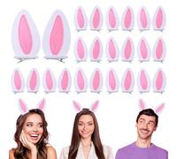 24 fermagli per capelli con orecchie da coniglio, 12 cm, graziose forcine per capelli, accessori per costumi da coniglio, per Pasqua, Halloween, feste