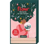 24 Flow-Momente für den Advent: 24 schöne Postkarten | Illustrierte Karten in Flow-Design mit Holzständer