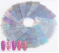 24 Fogli / 144 Pezzi Stencil per Vinili per Unghie， Adesivo per unghie fai da te，Nail Art Design Adesivi Facile Unghie Arte.