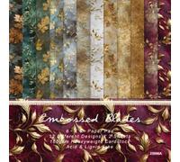 24 fogli di carta vintage per scrapbooking, 15,2 x 15,2 cm, cartoncino floreale con effetto lamina d'oro, per la creazione di biglietti fai da te, album fotografici, diari, carta decorativa senza