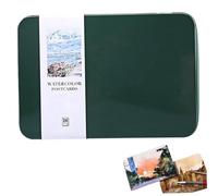 24 fogli di cartoline ad acquerello in bianco 4 x 6 carte d'acqua in cotone stagno da 140 libbre/300 gsm cartoline per pittura, biglietti di auguri, progetti artistici fai -da -te, verde scuro