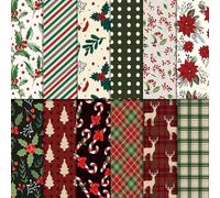 24 Fogli di Natale Scrapbooking Carta 11.8"x11.8" Modello di Natale Set di Carta Estetica Decorativa Carta Da Regalo Carta Da Regalo per Scrapbooks Journaling Forniture FAI DA TE Artigianato Agenda