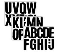 24 Fogli Lettere Dell'Alfabeto Adesive, 10cm Adesivi Lettere Alfabeto Grandi Adesivi con Lettere Autoadesive Adesivi con Lettere per Bacheca per Decorazioni Murali Casa Ufficio Aula (Nero)