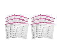 24 Fogli Libro di Pratica per Nail Art Bianco in Carta, da 12 | Studenti e Artisti, Display Portfolio in Salone, Controllo e Tecnica Pennelli