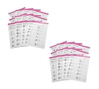 24 Fogli Libro di Pratica per Nail Art Linee Guida, Carta Bianca | Schede Didattiche per Manicure, Supporto per Smalto e Decorazioni, Uso in Corsi Professionali
