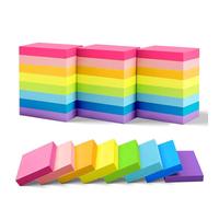 24 Foglietti Adesivi, 50 x 38 mm Mini Foglietti Adesivi Colorati, 8 Colori Blocchetti Memo Adesivi per Promemoria & Elenchi,75 Fogli/blocco, 1800 Fogli Foglietti per Scuola,Ufficio,Foglietti,Note