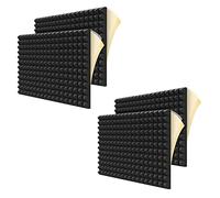 24 fonoassorbenti in schiuma, 5,1 x 30,5 x 30,5 cm, a forma di piramide, per parete, studio, casa e ufficio