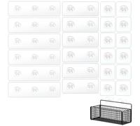 24 ganci adesivi extra forti, ganci da bagno senza foratura, ci sono tre dimensioni totali: 26 cm, 14 cm, 6 cm, ganci adesivi per il bagno, ganci da incollare di alta qualità, ganci adesivi da parete