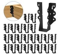 24 ganci per travetti 2 x 6, cravatte uragano, staffe per travetti con rivestimento a polvere nera per staffe per cravatte per rafter..