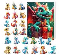 24 giorni 2d Dragon Advent Calendar 2024 Hangoble Acrilic Christmas Countdown Calendar for Children Family Gift Style2