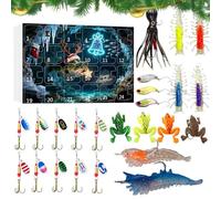 24 Giorni Di Gioia Della Per L'Avvento | Conto Alla Rovescia Natalizio | Kit Di Esche Da Avvento | Per Acqua Dolce E Salata Trota Persico tore Uomini Adolescenti Fiumi Laghi Torrenti Esterno