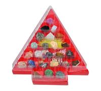 24 Grid - Christmas Tree Shaped | Kids G | 24 Daily Surprise Holes, Christmas Tree Packaging, Perfect Holiday Countdown Present for Kids & Rock Collectors