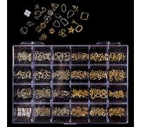 24 griglie 3D per unghie lucide con cristalli e pietre preziose per manicure e diamanti