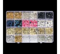 24 Griglie Nail Art Strass Decorazioni Kit Nail Art 13, I | Charms Beads Croce Gioielli Suggerimenti per Salone-Casa