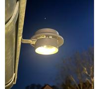 24 Grondaie Lampade Solari LED Nero Giardino Esterno Canali Steccato