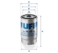 24.H2O.02 UFI Filtro carburante per FIAT