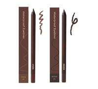 24 HR Waterproof Eyeliner Duo Sharpenable Eye Pencil, No Smudging, Fading, 2 in 1 Eye Liner and Eyebrow Pencil, Smooth and Easy to Color (Brown+Stone)