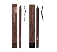 24 HR Waterproof Eyeliner Duo Sharpenable Eye Pencil, No Smudging, Fading, 2 in 1 Eye Liner and Eyebrow Pencil, Smooth and Easy to Color (Black + Graphite)