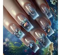 24 I Delfini Press Unghie ABS ABS Riutilizzabili Artificiali Per Donne Festeggiano Quotidianamente Comodo Look Naturale Look Naturale Premere