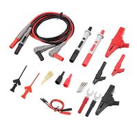 24 in 1 Kit Puntali Test per Multimetro Kit Test Leads con Clip a Coccodrillo Spina Banana Sonda Test Arraffone a Molla Ecc per Tester Circuito Tensione
