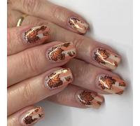 24 In Oro Lamina Scintillante Pressa Unghie Per Short Look Short Europeo Manicure Arte Artificiali Set Professionale Indossa In Finta Faccenda