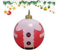 24 Inch Inflatable Christmas Ball - Large Hangable Yard and Tree Decor for Balusters | Festive Decoration Ideal for Lawns Floors Living Rooms Bedrooms Studies Homeowners Retailers and Seasonal Display
