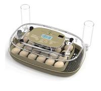 24 incubatrice per uova da cova con controllo temperatura e umidità, tornitore automatico per uova, ricarica esterna per bottiglia d'acqua, presa d'aria, visione chiara a 360°, anatra di gallina da