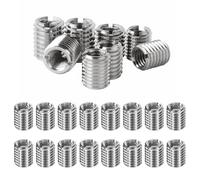 24 inserti filettati M8 su M5 x 10 mm, in acciaio inox, adattatore filettato con scatola di immagazzinaggio, dado filettato, dado filettato, strumento di riparazione filettatura interna, metrica
