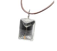 24 JOYAS Ciondolo a forma di bolla con dente di leone e cordino in pelle da 60 cm e Acciaio inossidabile, cod. 24-AE-532