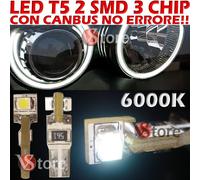 24 LED T5 SMD Bianco Per Fari ANGEL EYES CAN-BUS NO ERRORE 6000K Per Depo FK