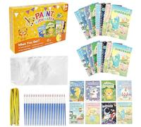 24 libri da colorare con colori ad acqua, mini libro da colorare per bambini, spessi e resistenti agli strappi, per regali di feste, aule, scuola e premi per insegnanti (colorati)