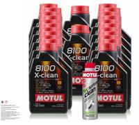 24 Litri Originale MOTUL 8100 X-Clean 5W-40 Olio Motore 300ml Fuel System Clean