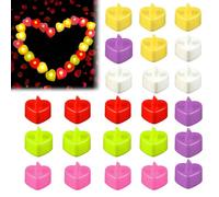 24 lumini a LED d'amore, senza fiamma, candele a batteria elettrica, candele a LED tremolanti per decorazioni di nozze, San Valentino, Halloween, Natale, decorazioni per la casa